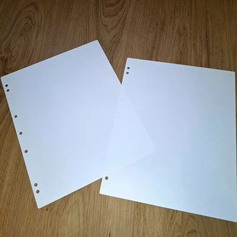 Interleaves sheets for coin album. White