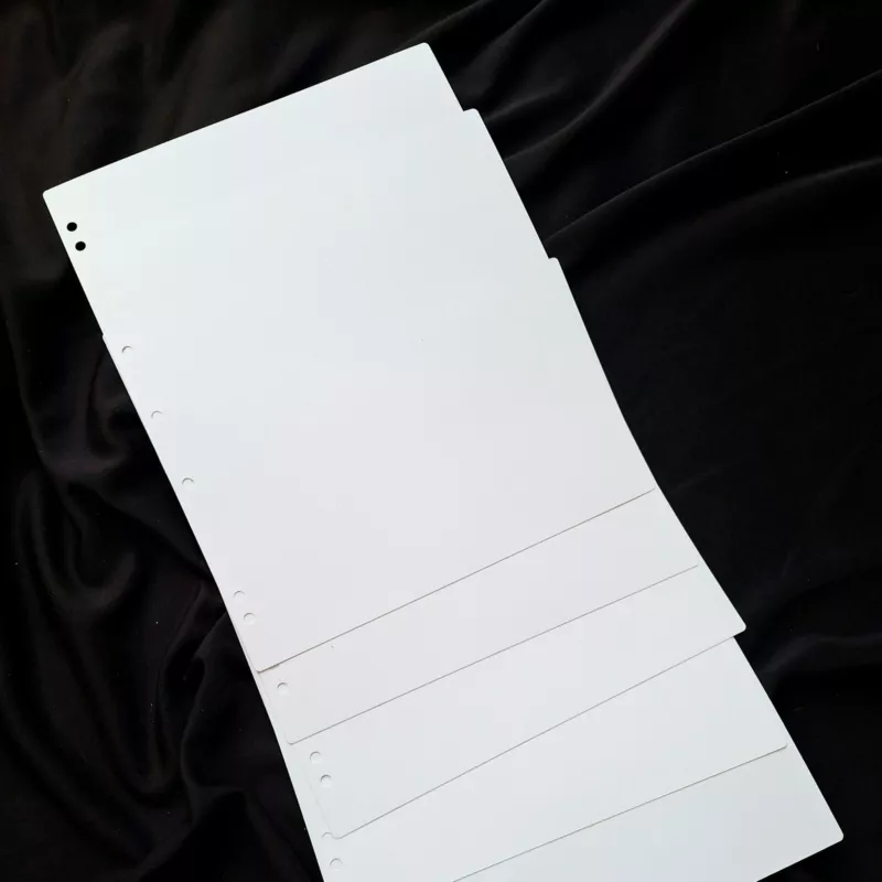 Interleaves sheets for coin album. White