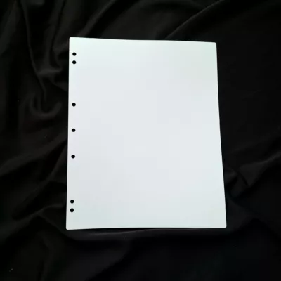 Interleaves sheets for coin album. White