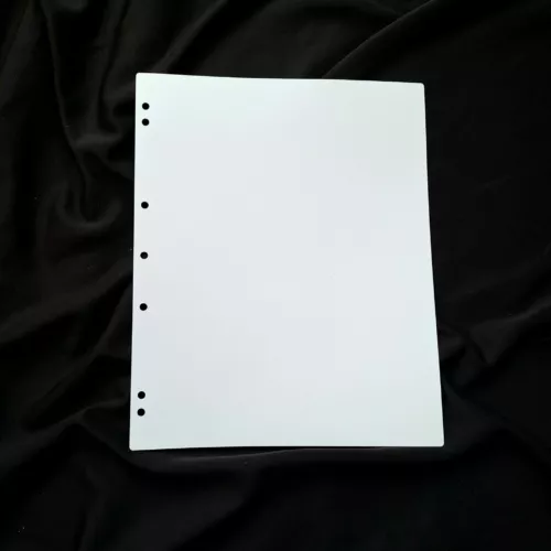 Interleaves sheets for coin album. White