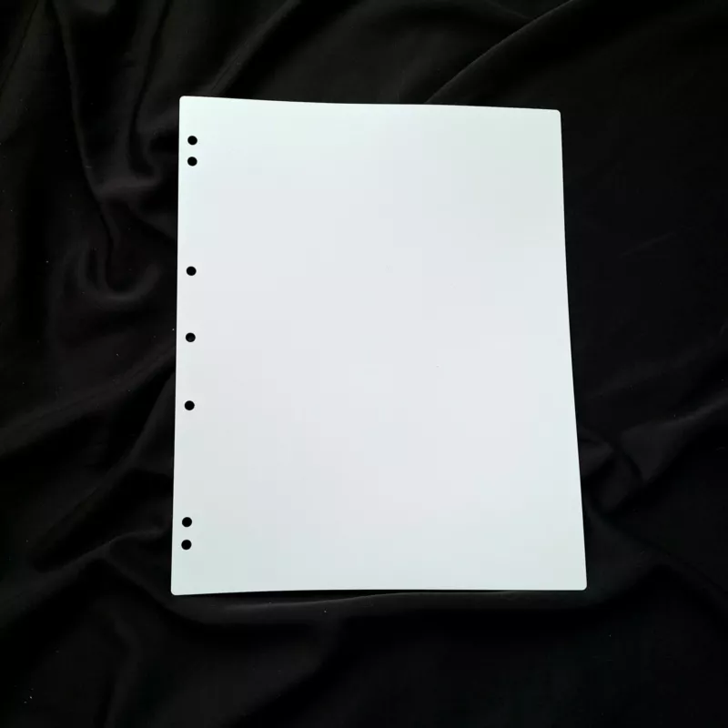 Interleaves sheets for coin album. White