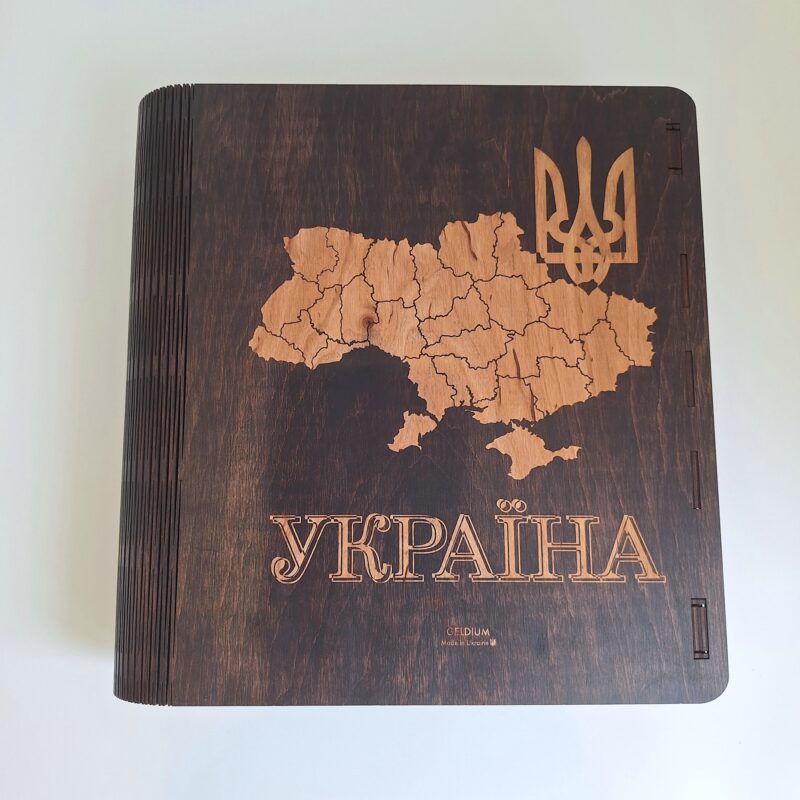 Albums for coins of Ukraine. Laser engraving