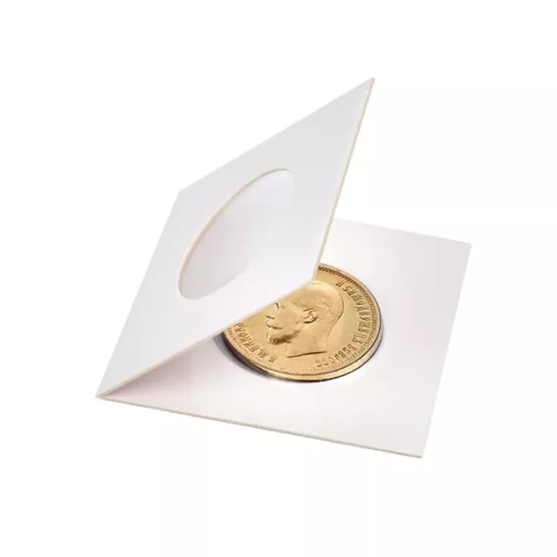 Coin Holders for paper clips, (white)