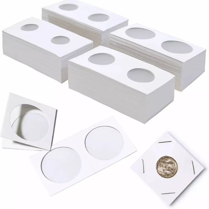 Coin Holders for paper clips, (white)