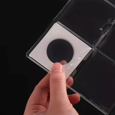 Sheet for coins in holders. "Grande" format