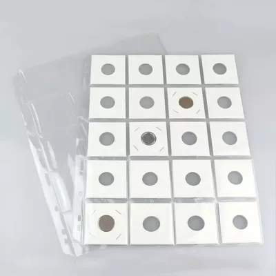 Sheet for coins in holders. "Grande" format