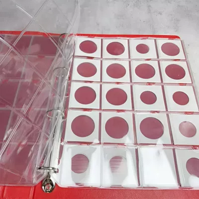 Sheet for coins in holders. "Grande" format