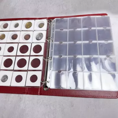 Sheet for coins in holders. "Grande" format