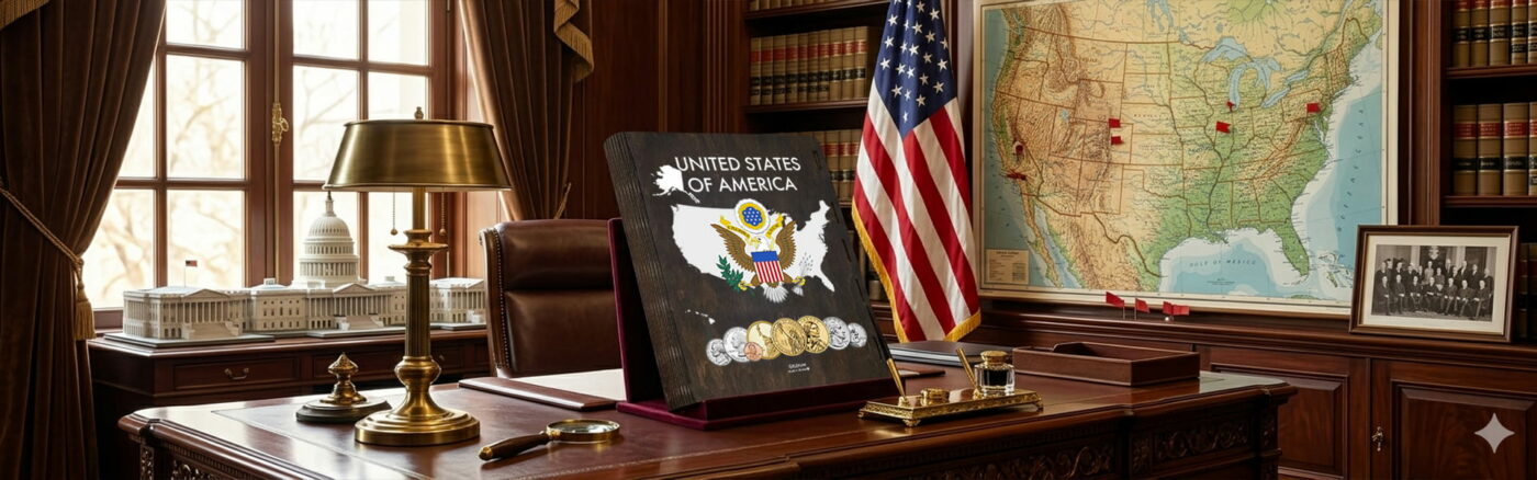 United States Commemorative Coin Album with Interleaves sheets
